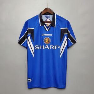 Manchester united best sale blue retro jersey